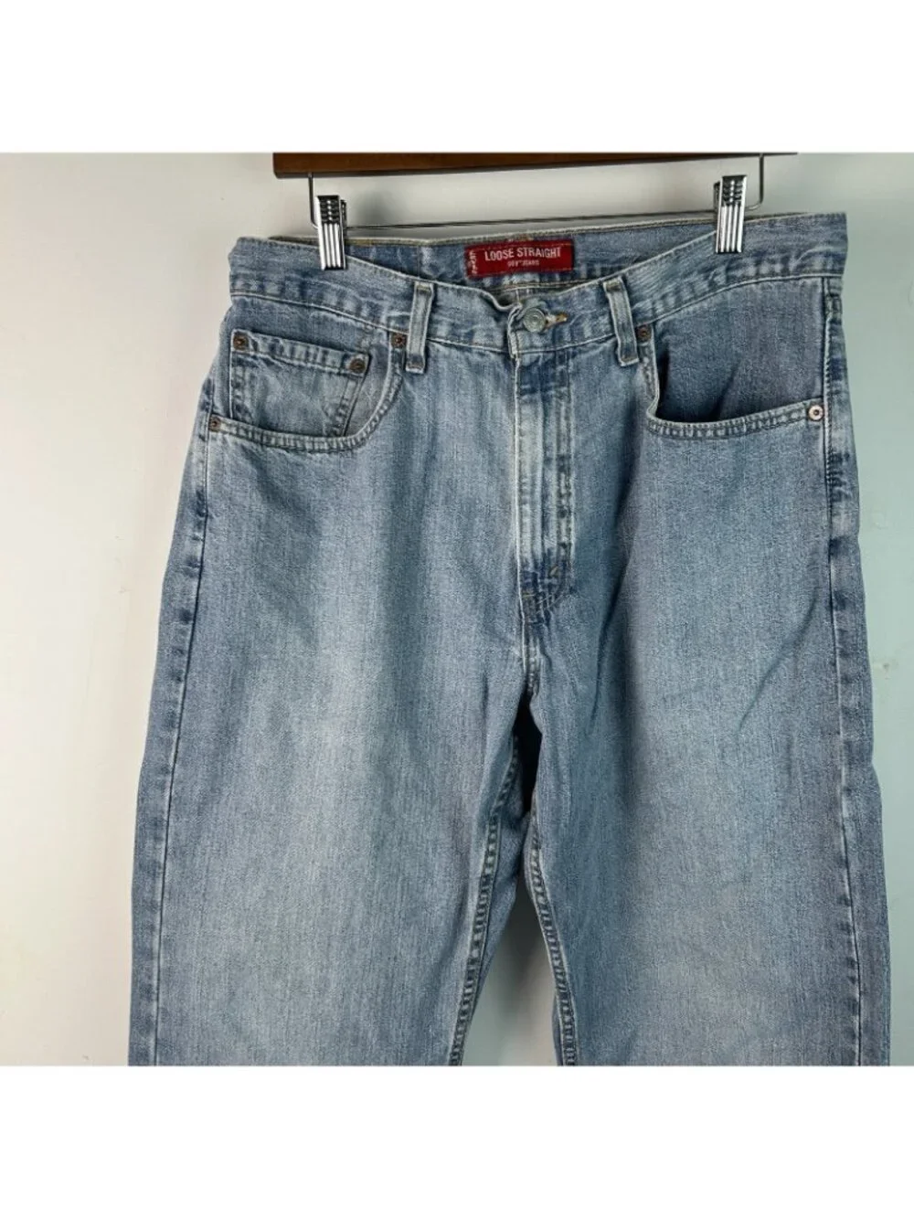 Levi's 569 Jeans Men Size 34 X 32 Blue Straight Fit Dry Goods VTG Grunge 1998